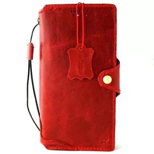 Original Leder Hülle für Samsung Galaxy S22 Ultra ID Geldbörse Buch Wireless Rot 22 - Bild 1 von 8