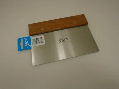 Ateco Bench Scraper Dough Cutter #1372 Stainless Stiff Blade Wood Handle New/Tag
