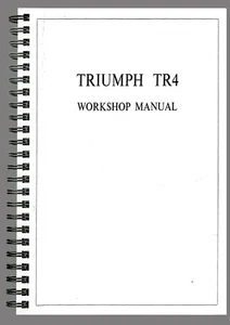 Triumph TR4 Workshop Manual Workshop On Paper IN English - Repair, Service - Picture 1 of 3