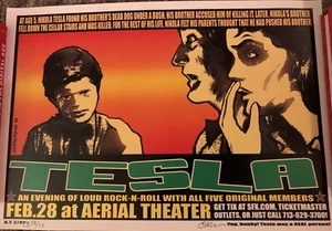 *RARE* Tesla Concert Poster from JERMAINE ROGERS 2001 Offset Collection - Picture 1 of 2