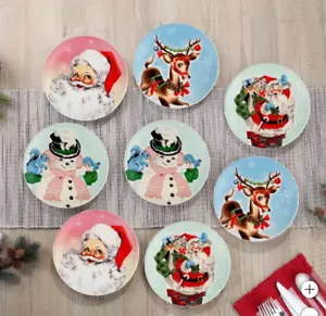Juego de 8 platos redondos pastel Mr. Christmas (NUEVO EN CAJA) - Imagen 1 de 4