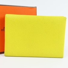 HERMES  Calvi Duo Card Case Coin case Jonne France Shave Women good 78546
