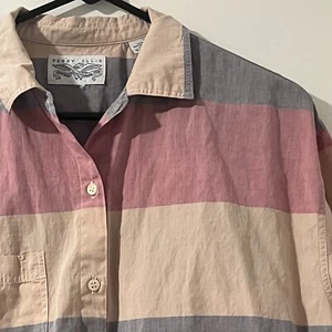 American Vintage bunte Streifen 80er Perry Ellis Levi's Strauss Button Down L - Bild 1 von 6