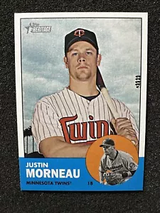 Béisbol Justin Morneau #269 2012 Topps Heritage QTY Mellizos de Minnesota - Imagen 1 de 2
