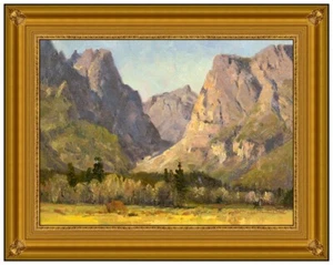Jim Wilcox Original Ölgemälde auf Leinwand signiert westliche Landschaft gerahmte Kunst - Bild 1 von 4