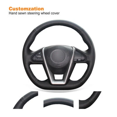 Hágalo usted mismo cubierta de cuero cosido a mano para volante de automóvil para Nissan Máxima 2016-2020 Foto 1 de 4