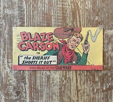 Blaze Carson Wisco Promo Comic from 1950