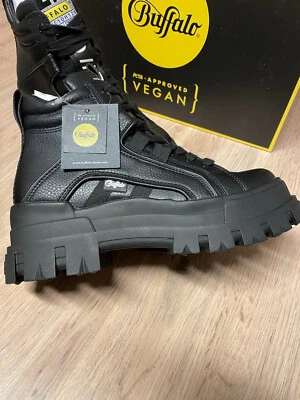 Buffalo Aspha NC Mid Nappa black schwarz VEGAN - NEU - Grössen 41 bis 46