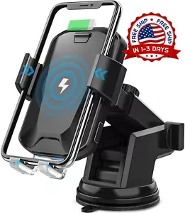Cargador De Carro Inalambrico Para Samsung Galaxy S10+ iPhone 11 iPhone 11 Pro - Imagen 1 de 8