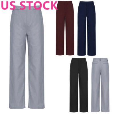 Kids Boy's Formal Pants Elastic Waistband Trouser with Pockets Party Uniform - Image 1 of 4