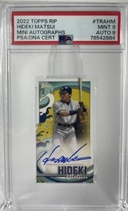 2022 Topps Ripped Hideki Matsui Mini Autographs PSA 9 Auto 9