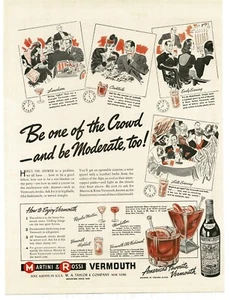 1939 Martini & Rossi Vermouth be one of the crowd comic art Vintage Print Ad - Bild 1 von 1