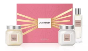 Laura Mercier AMBRE Vanille Eau de Toilette Body Cream Honey Bath Set NIB - Picture 1 of 3