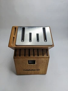 Calphalon Knife Block 15 Slot With 4 Slot Self Sharpeners Solid Wood HD - Picture 1 of 10