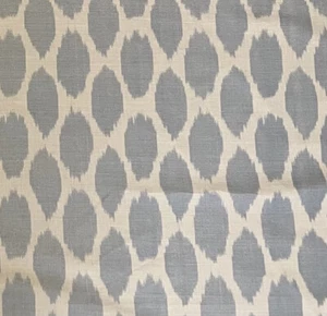 QUADRILLE Adras ikat  soft windsor blue hand blocked linen cotton 16 yards new - Picture 1 of 3