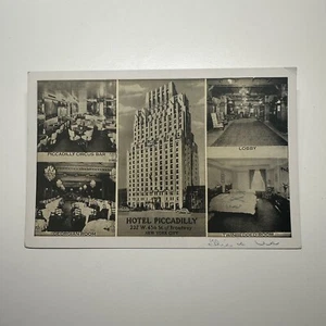 New York City Hotel Piccadilly, Advertisement, Antique, Vintage Postcard - Picture 1 of 2
