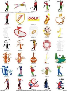 500+ GOLF GOLF DEPORTES COLECCIÓN BORDAR MÁQUINA DISEÑOS PES USB - Imagen 1 de 12