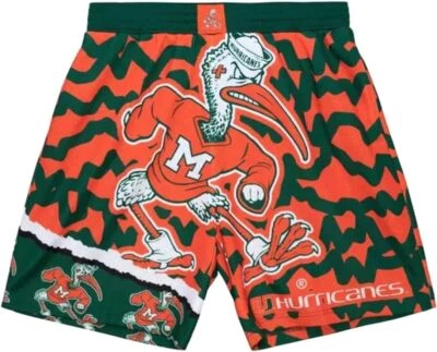 MIAMI HURRICANES NCAA MITCHELL & NESS JUMBOTRON 2.0 SUBLIMATED SHORTS - Image 1 of 4
