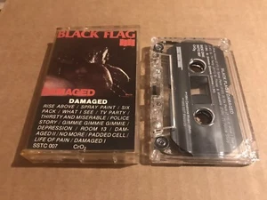 Black Flag Damaged Cassette Rare Rollins Dez Misfits Slayer Samhain Anthrax - Picture 1 of 4