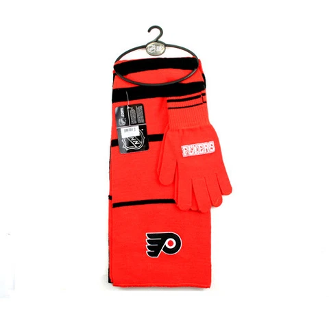 ONE PHILADELPHIA FLYERS, WARM AND COMFY, GLOVE AND SCARF SET FROM LITTLE EARTH Cover