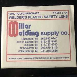 Cover Lens, Miller, Cover Lens, 5-1/4 in X 4-1/2 In, 100% Polycarbonate. I3C2 - Picture 1 of 1