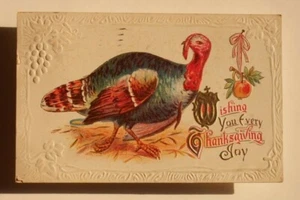 1913 Gioia del Ringraziamento Turchia Midland Pub cartolina in rilievo - Foto 1 di 1