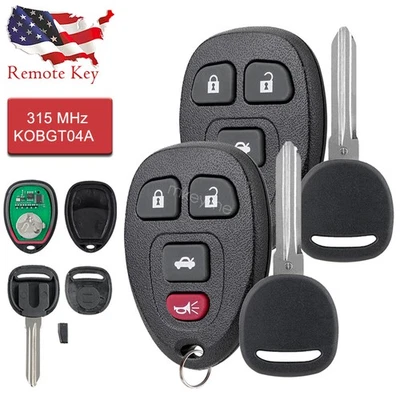 2 para Chevrolet Malibu 2004 2005 2006 2007 2008 2009 2010 2011 mando a distancia + llave Foto 1 de 4