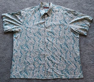Tori Richard Shirt Men 3XL Bamboo Leaves Tropical Hawaiian Cotton Lawn Button Up - Picture 1 of 16