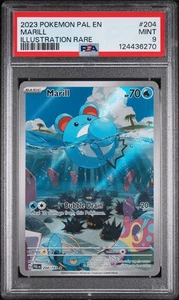 2023 POKEMON PAL EN-PALDEA EVOLVED ILLUSTRATION RARE #204 MARILL PSA 9 - Picture 1 of 2