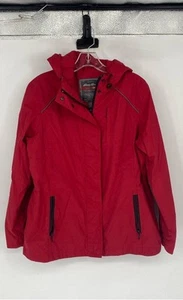 Eddie Bauer Womens Red Long Sleeve Full-Zip Windbreaker Jacket Size Large - Picture 1 of 6