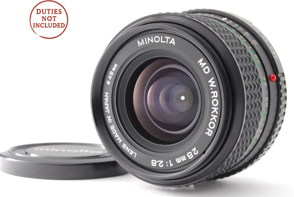 [Exc+5] Lente Gran Angular Prime MF Minolta MD W.ROKKOR 28mm f/2.8 de JAPÓN... - Imagen 1 de 4