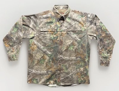 Men's XL Redhead Silent-Hide Realtree Camo Long Sleeve Button Up Hunting Shirt - Image 1 of 4