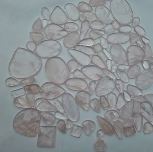 Pietra Preziosa Quarzo Rosa Prezzo Ingrosso Cabochon Pietra Alta Qualità per Gioielli - Foto 1 di 3