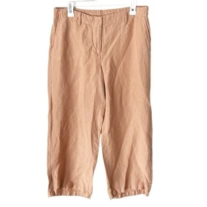 J. Jill Hose Damen Medium Petite MP beige weites Bein minimalistisch Leinenmischung - Bild 1 von 7