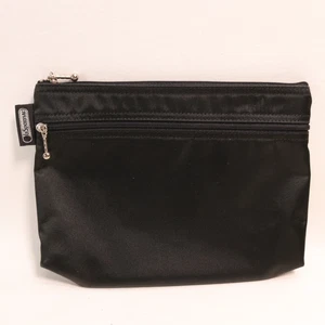 LeSportsac Make-up Reisetasche schwarz Nylon Reißverschluss Clutch Handtasche Tasche neu ohne Etikett - Bild 1 von 10