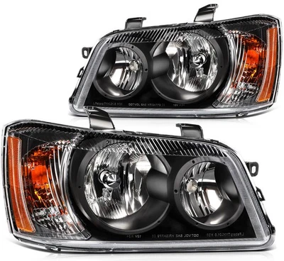 For Toyota Highlander 2001-2007 Black Housing Left+Right Headlight Assembly - Imagem 1 de 4