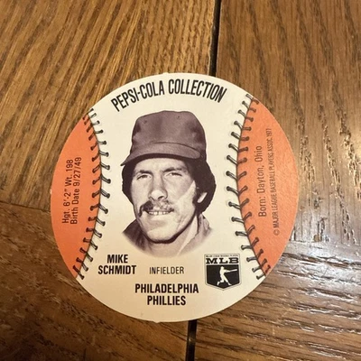 1977 Pepsi Cola Disc (Orange) Mike Schmidt Philadelphia Phillies - Image 1 of 2