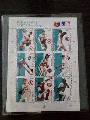 RARE St. Vincent 1989 MLB ROOKIES MNH SPECIMEN Sheet-KEN GRIFFEY JR, Ruth, Bench - Image 1 of 3