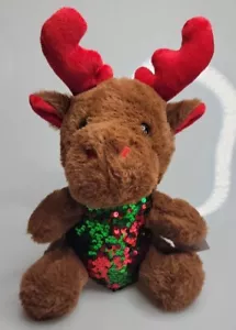 NWT 2022 Holiday Time Christmas 9" Moose Swipe Color Change Plush - Picture 1 of 5