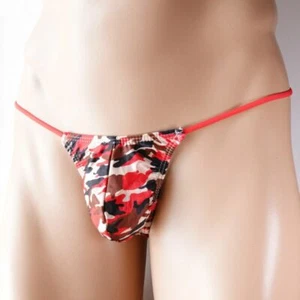 K506 P Mens Mini Pouch thong String waist Sexy Contoured Printed - Picture 1 of 13