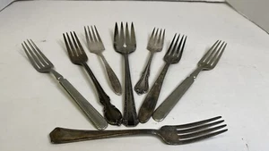 Vintage Silberbesteck Konvolut 8 Gabeln verschiedene Hersteller  - Bild 1 von 17