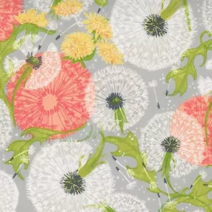 Dandi Duo Large Floral Gray Robin Pickens Moda 48750-16 Priced Per Half Yard - Picture 1 of 2