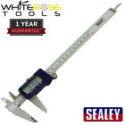 Sealey Digital Vernier Caliper 0-200mm(0-8") LCD Display Metric/Imperial