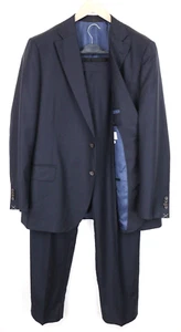 SUITSUPPLY Lazio Blueline Mens Suit UK52R Pleated Dress Blue Wool 2 Pc - Picture 1 of 21