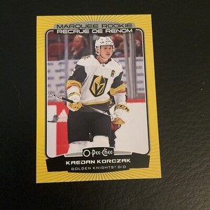 2022-23 O-Pee-Chee Hockey Kaedan Korczak Marquee Rookie - 553 Yellow