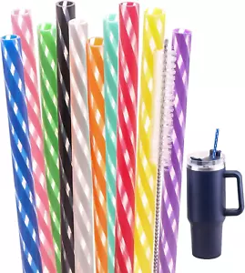 12 Inch 10 Color Replacement Reusable Drinking Straw for Stanley 40 oz 30 oz 24 - Picture 1 of 7