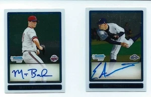 Lotto 2 carte Bowman Chrome Draft Prospects baseball AU Auto 2009 Arnett Bashore - Foto 1 di 1