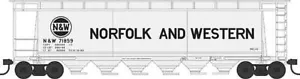 Bowser 38152 N Scale NW Norfolk & Western 6-Bay Cylindrical Covered Hopper 71851 - Picture 1 of 4
