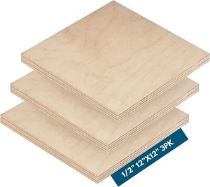 1/2" x 12" x 12" Baltic Birch Plywood ? B/BB Grade (3 Pack) - Picture 1 of 5