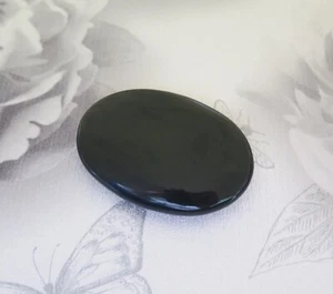 Real Genuine Black Obsidian Palm Stone Healing, Prophecy, Stress & Fear Relief - Picture 1 of 1